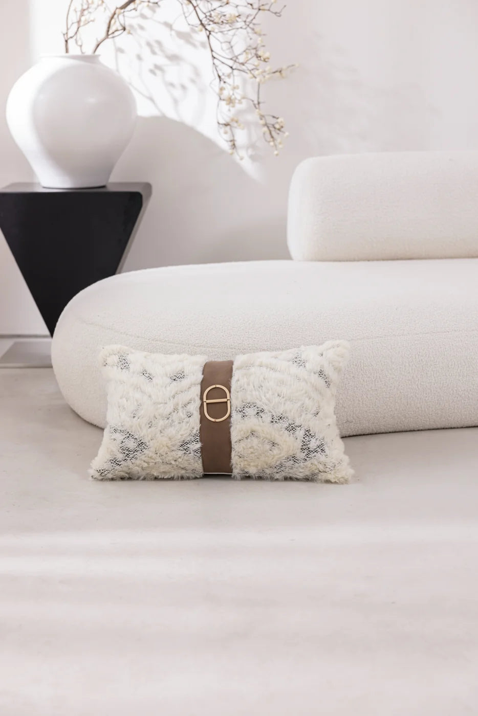 Sand Archive Buckle Lumbar Cushion Cover - Full view
