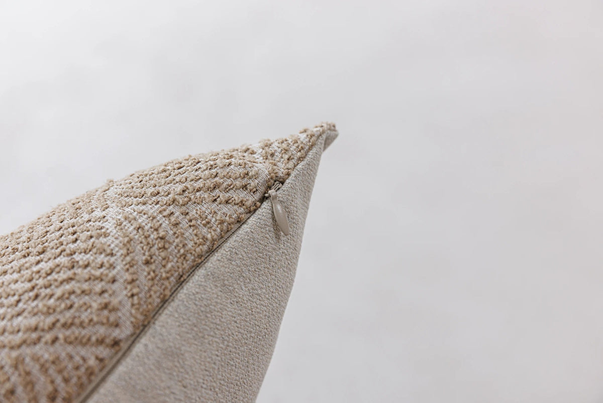 Atelier Ecru Herringbone Cushion Cover - Zip & seam