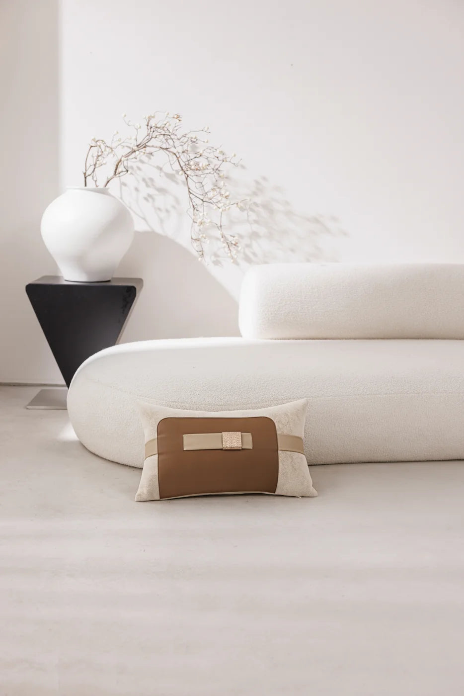 Earth Weave Frame Lumbar Cushion Cover - Full view