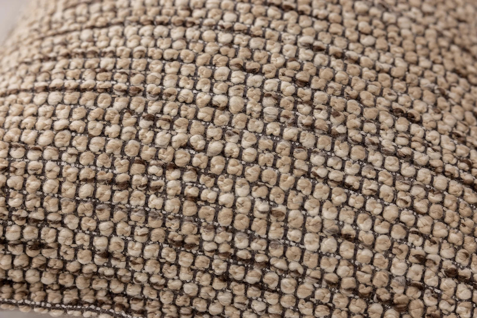 Cacao Fringe Pebble Cushion Cover - Texture