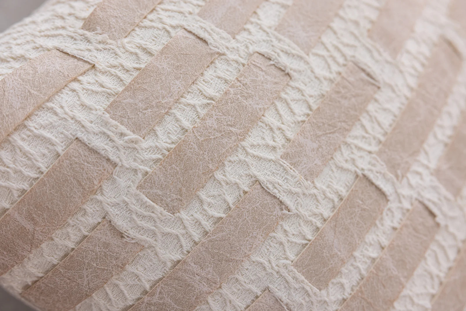 Amber Rhythm Ivory Rhythm Cushion Cover - Texture