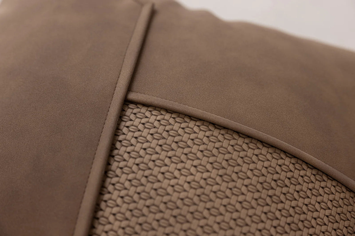 Cacao Fringe Panel Cushion Cover - Texture