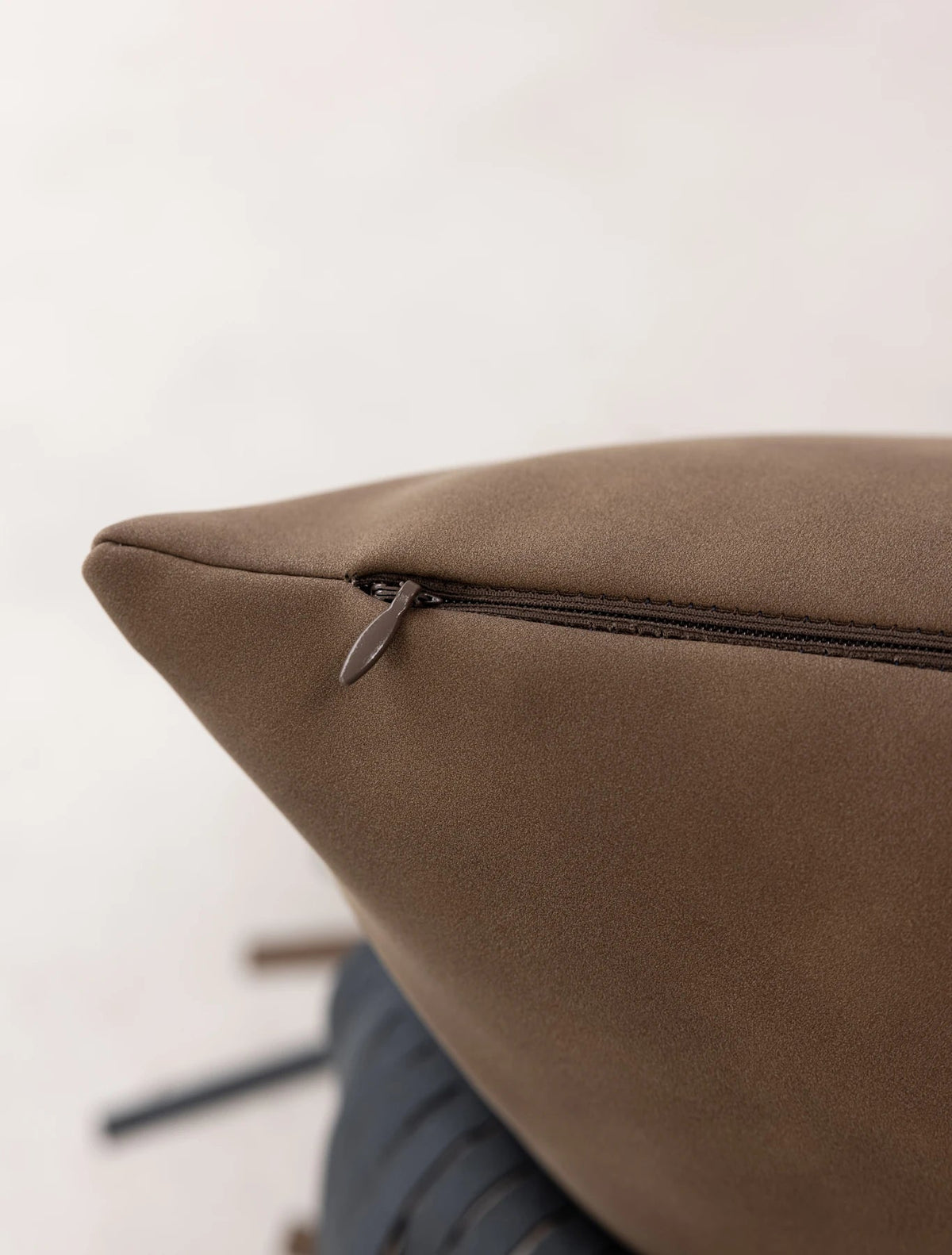 Cacao Fringe Long Fringe Lumbar Cushion Cover - Zip & seam