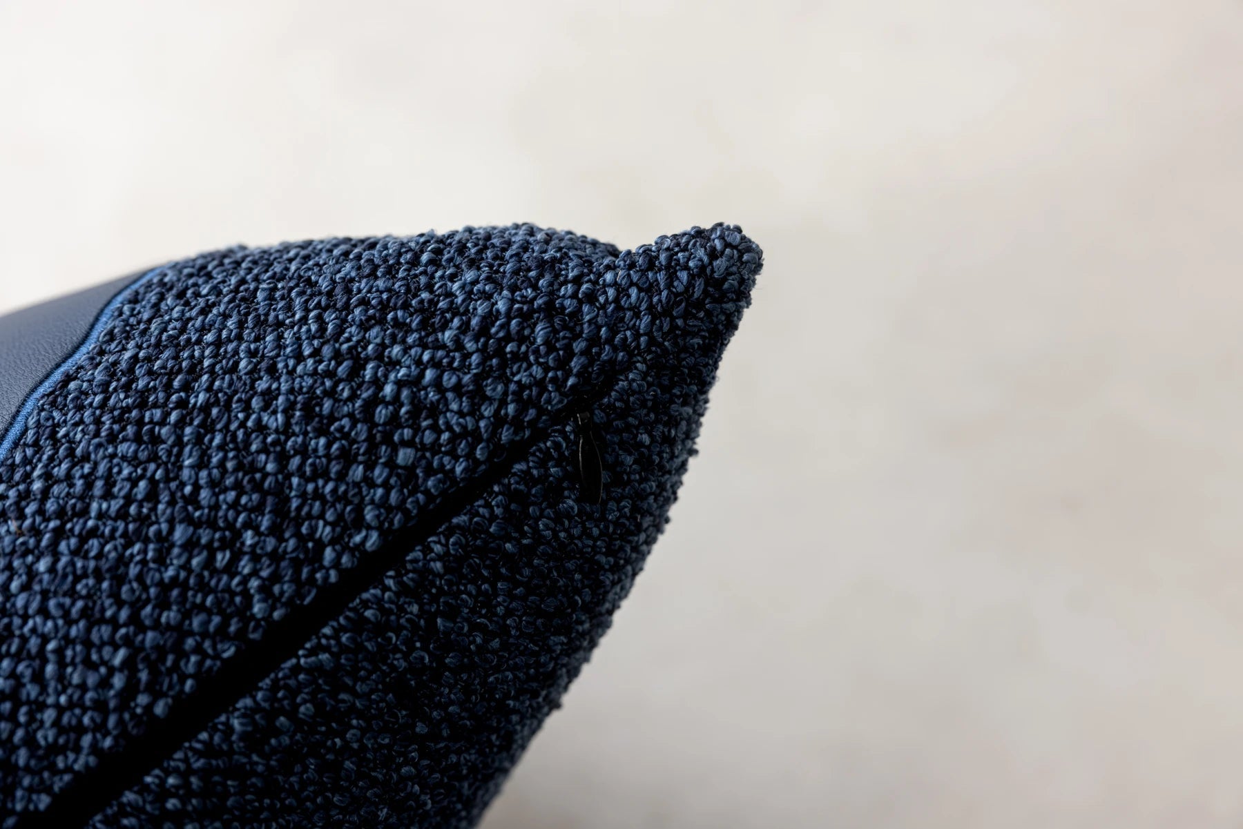 Midnight Line Wandering Line Cushion Cover - Edge detail