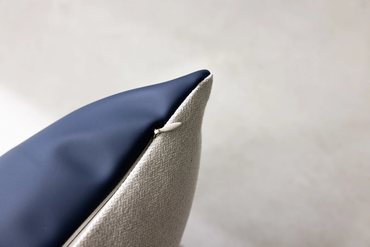 Midnight Line Half Moon Lumbar Cushion Cover - Zip & seam