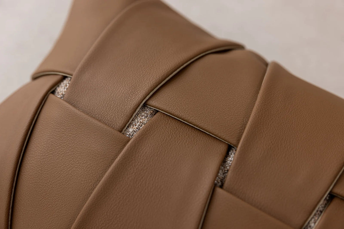 Bronze Relief Plait No. 01 Lumbar Cushion Cover - Texture