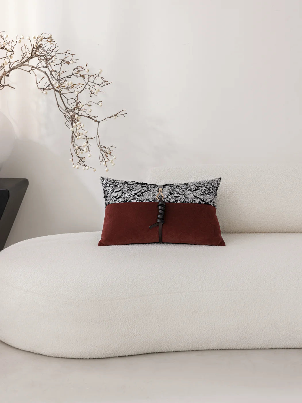 Crimson Ink Crimson Band Lumbar Cushion Cover - Full view